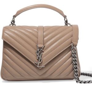 COLLÈGE MEDIUM CHAIN BAG IN QUILTED LEATHER